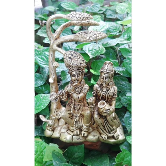Brass Radha Krishna Under Tree Statue KBH07288