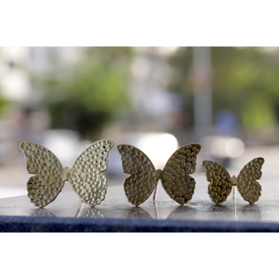 Brass Butterfly Set of 3-BH07325