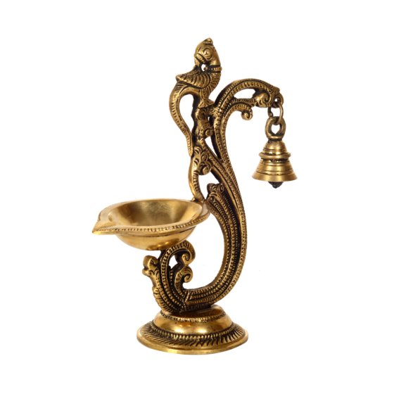 Brass Diya with Bell KBH07333