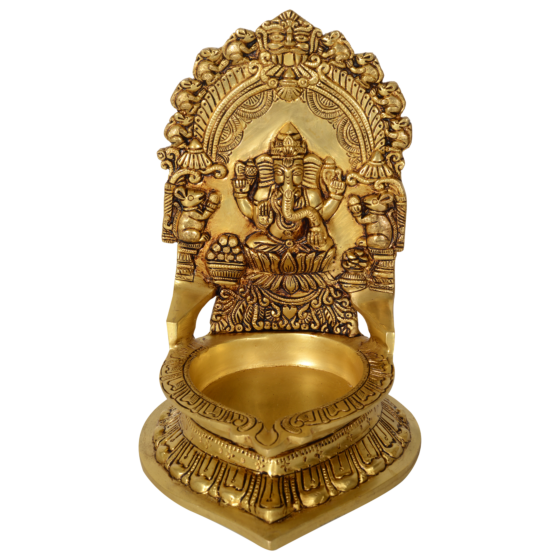 Brass Diya with Ganesh KBH07346