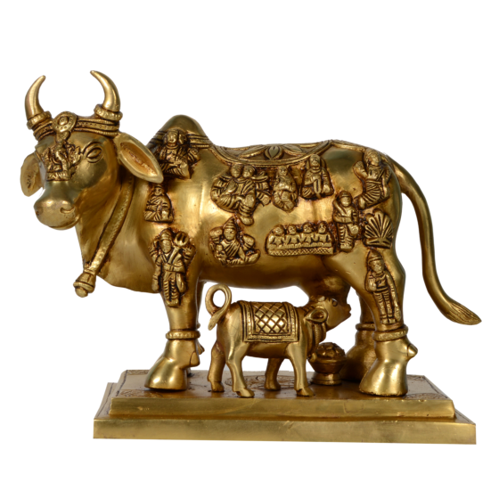 Brass Cow & Calf Idol KBH07378