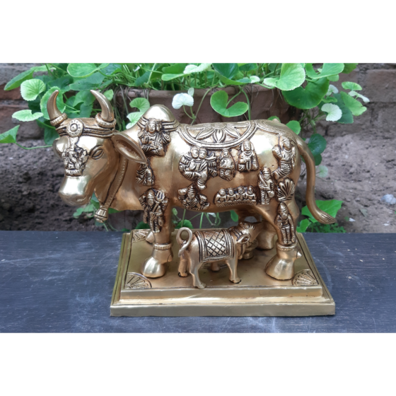Brass Cow & Calf Idol BH07378