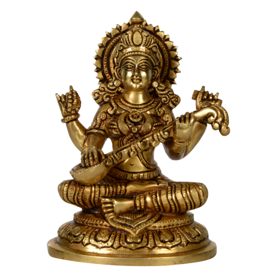 Brass Goddess Saraswati Idol KBH07379