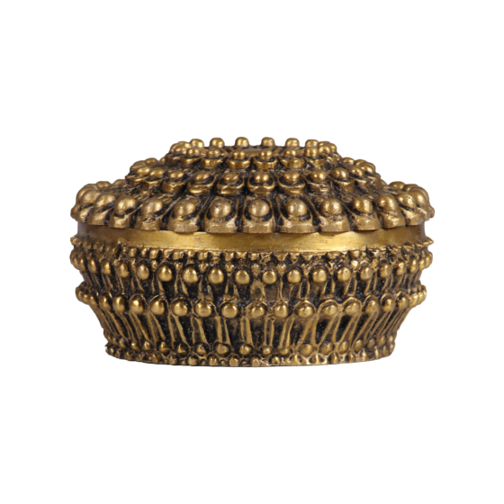 Brass Round Jewelry Box Small KBH07393