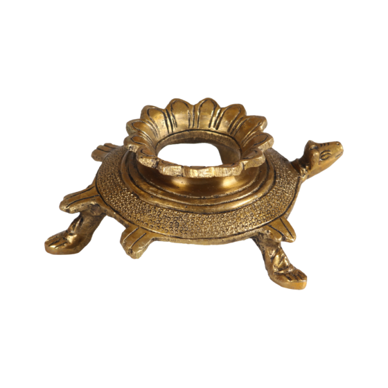 Brass Shankh Stand with Tortoise KBH07400