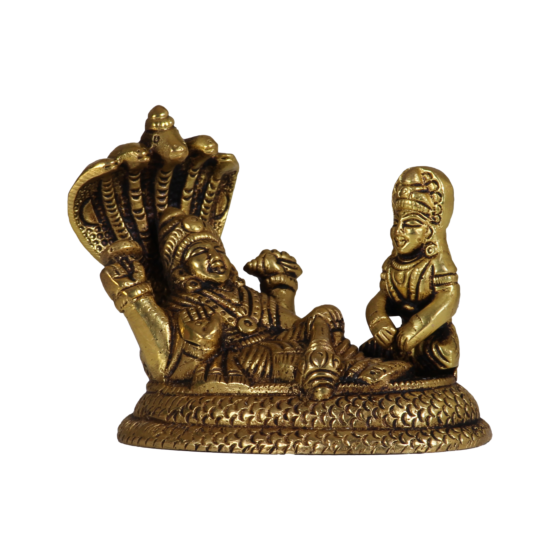 Brass Vishnu Laxmi Sitting on Sheshnag Idol KBH07418