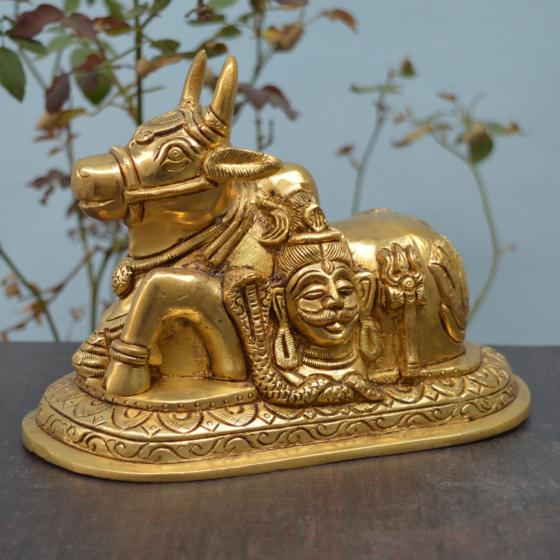 Brass Large Nandi Idol KBH07464