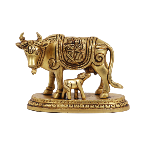 Brass Large Cow & Calf Idol BH07469