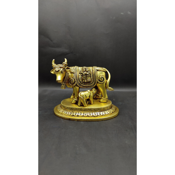 Brass Large Cow & Calf Idol KBH07469