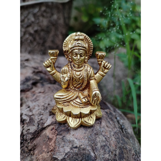 Brass Kamal Sitting Laxmi Idol KBH07510