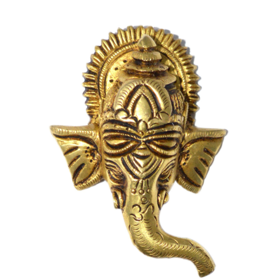 Brass Wall Hanging Ganesh Face Idol KBH07639