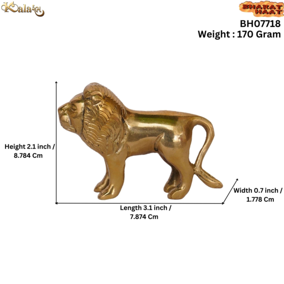 Brass Lion Standing Small Figurine KBH07718