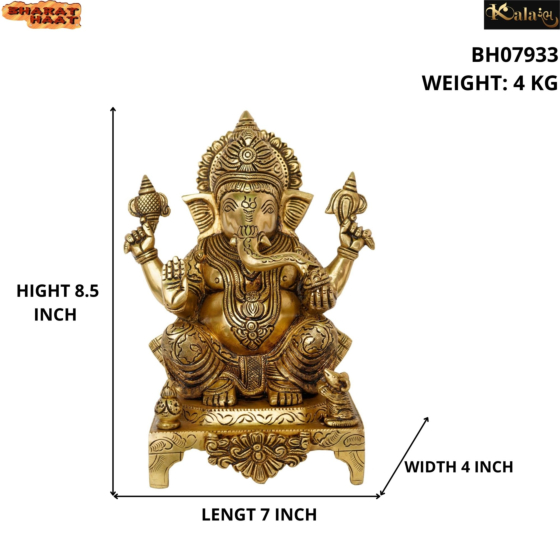 Brass Ganesha Idol KBH07933