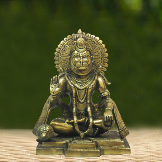 Brass hanuman 8 Inch KBH07962
