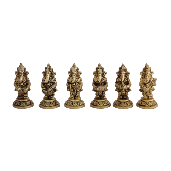 Brass Ganesh Music Set KBH08059