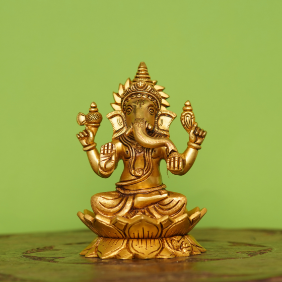 Brass Ganesha Statue KBH08070