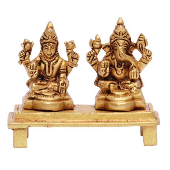 Brass Ganesha & Lakshmi Idol KBH08074
