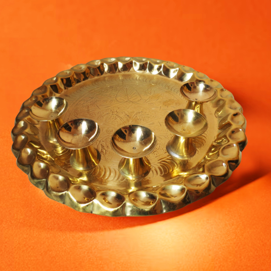 BRASS POOJA DISH KBH08079