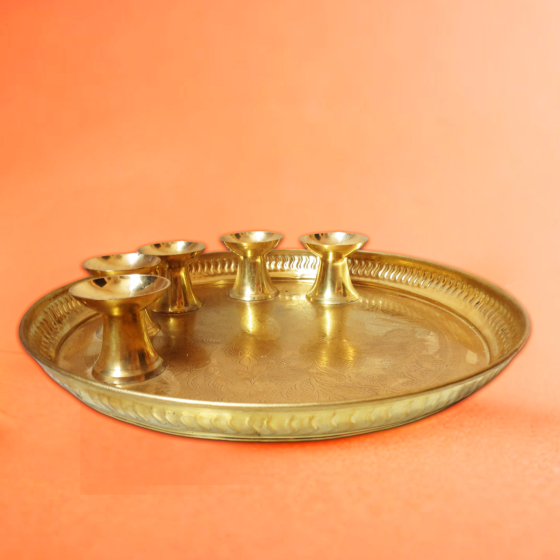 BRASS POOJA DISH  KBH08080