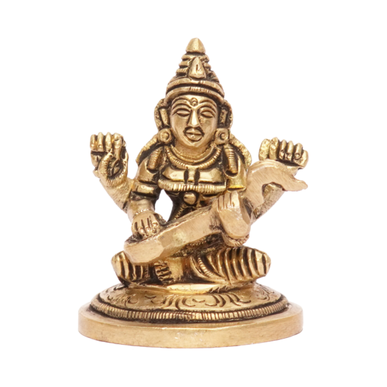Brass Sarasvati Goddess Idol KBH08087