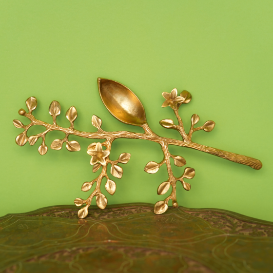 Brass Diya with Flower Stick 1 Inch KBH08187