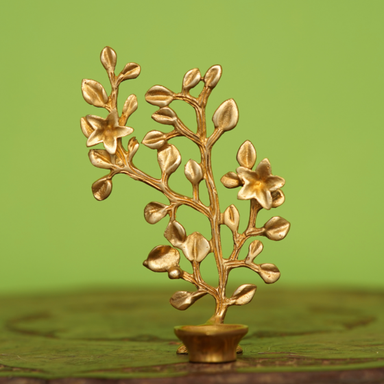 Brass Diya Tree 6 Inch KBH08190