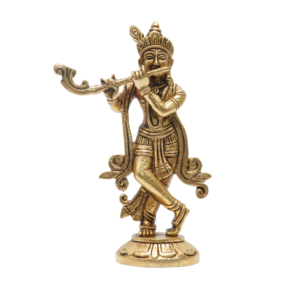 Brass Krishna Idol KBH08243