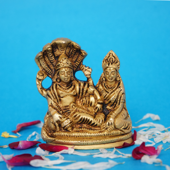 Brass Vishnu and Laxmi KBH08289