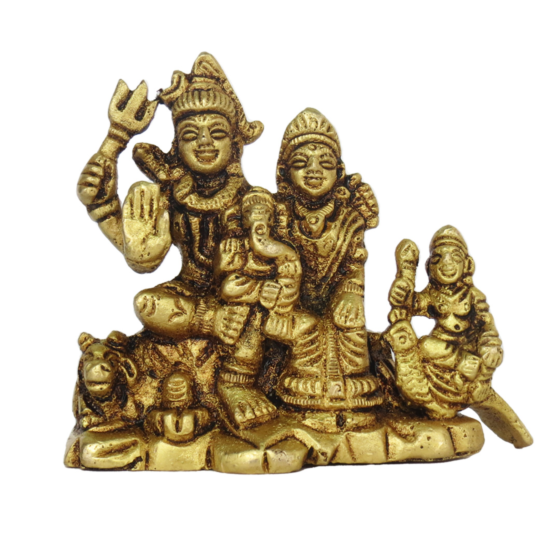 Brass Shiv Family Idol KBH08467