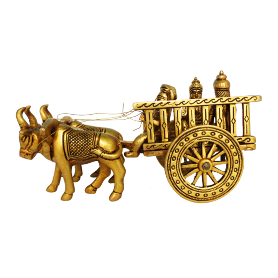 Brass Ganesha Bullock Cart KBH08468