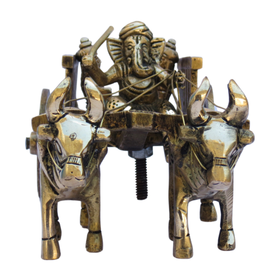 Brass Ganesha on Bullock Cart KBH08506