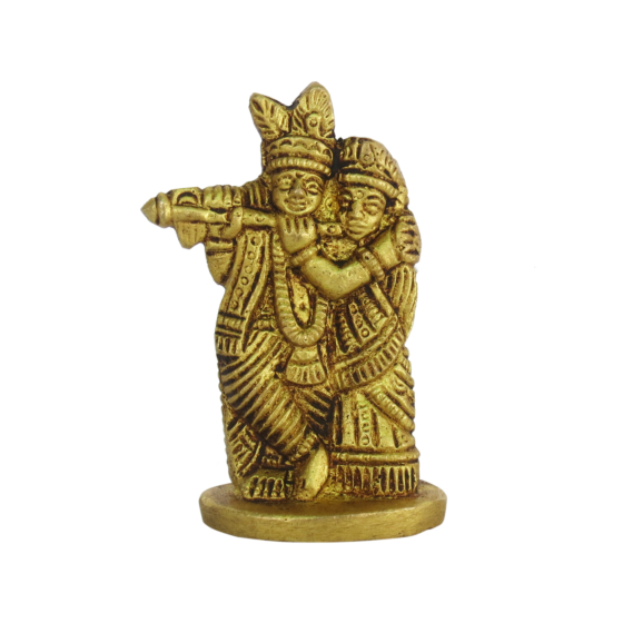 Brass Radha & Krishna Mini Idol KBH08636