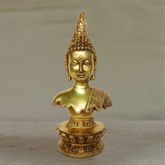 Brass Gautama Buddha Standing fine finishing 10 Inch KBH08699
