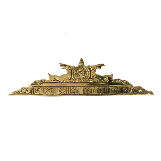 Brass Jain Dharma Chakra Ashtamangal Wall Hanging KBH08719