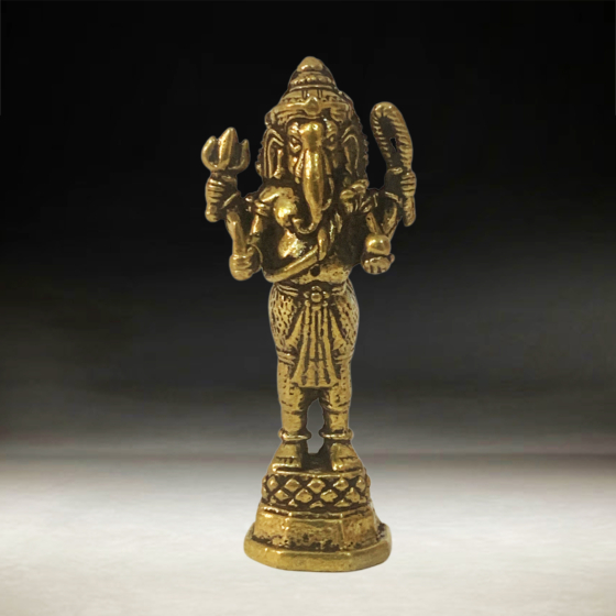 Brass Small Ganesh Standing KBH08727