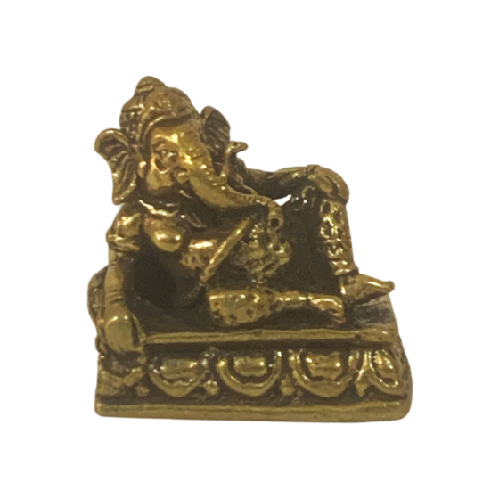 Brass Ganesh Idol For Car Dashboard 1 Inch KBH08758