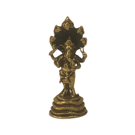 Brass Ganesh Idol For Car Dashboard  KBH08759