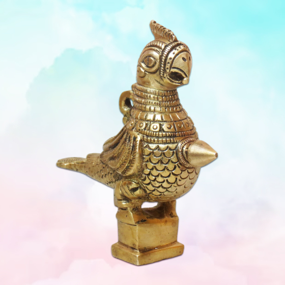 Brass Parrot Surmedani Attardani wall hanging showpiece  KBH08770