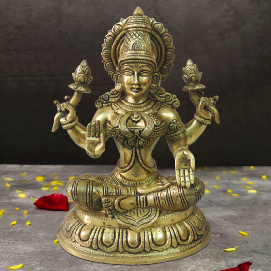 Brass goddess Lakshmi statue KBH08782