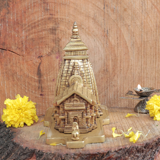 Brass Kedarnath Temple 6 Inch KBH08837