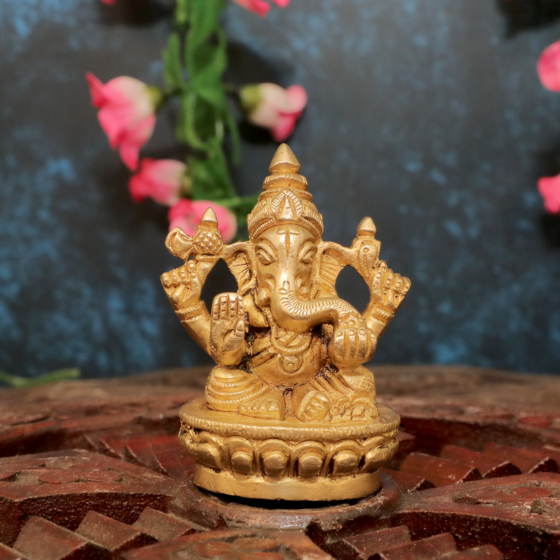 Brass Ganesha Idol KBH08977