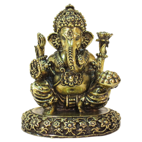 Brass Ganesha Idol  4 Inch KBH09352
