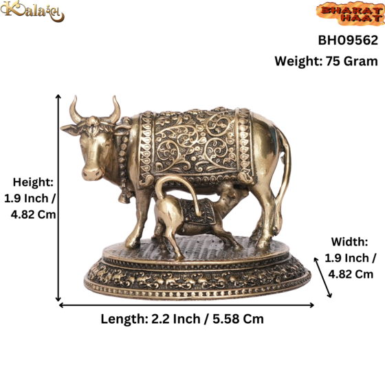 Brass Cow & Calf KBH09562