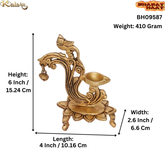 Brass Deepak Height 6 Inch KBH09587