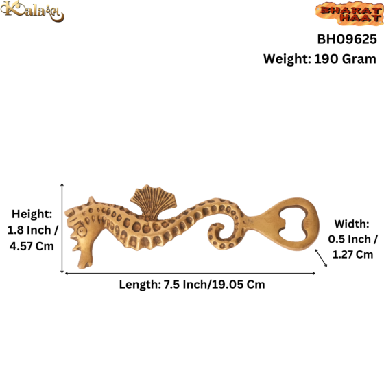 Brass BOTTLE OPENER Seahorse  shape KBH09625