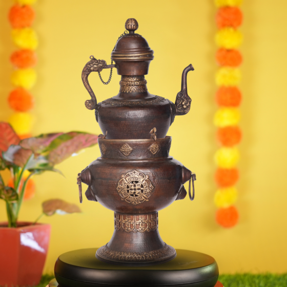 Handmade Copper & Brass Teapot Set | 24 Inch KBH09665