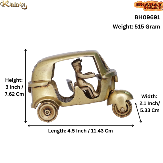 Brass Auto Rickshaw Model KBH09691