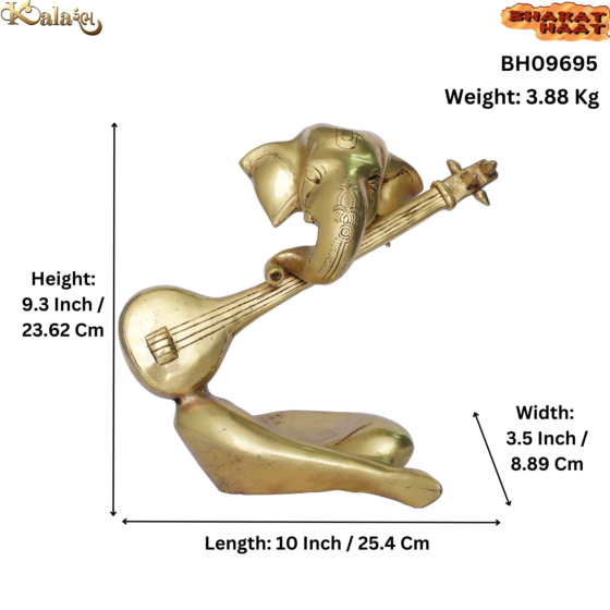 Brass Ganesha Idol  10 Inch KBH09695