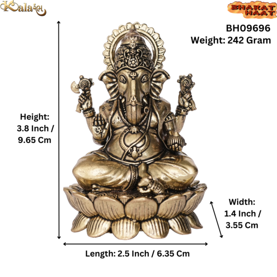 Brass Ganesha Idol KBH09696