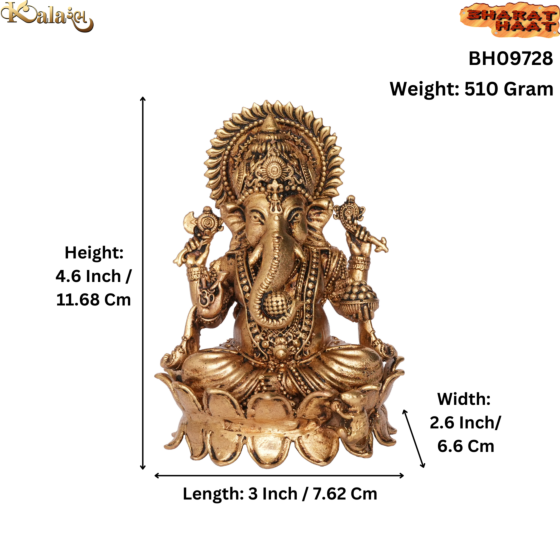 Brass Ganesha Idol KBH09728